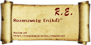 Rozenzweig Enikő névjegykártya